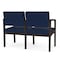 Lesro 2 Seat Tandem Seating W/ No Center Arm, 44 in W 26 in L 31.5 in H, Lenox Series LW2101 - alternate 3